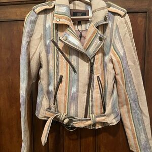Frye Moto Jacket Southwest Cotton Small NWOT